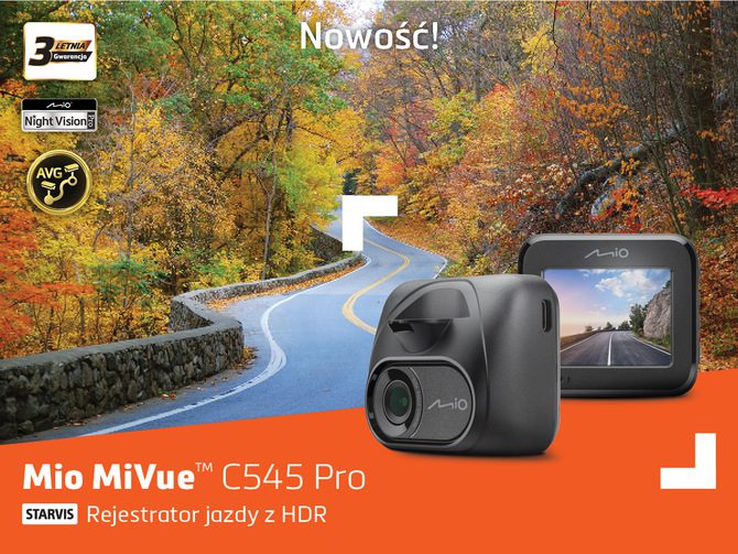 Mio MiVue C545 Pro - новый дешевый видеорегистратор с сенсором Sony STARVIS Premium и функцией HDR