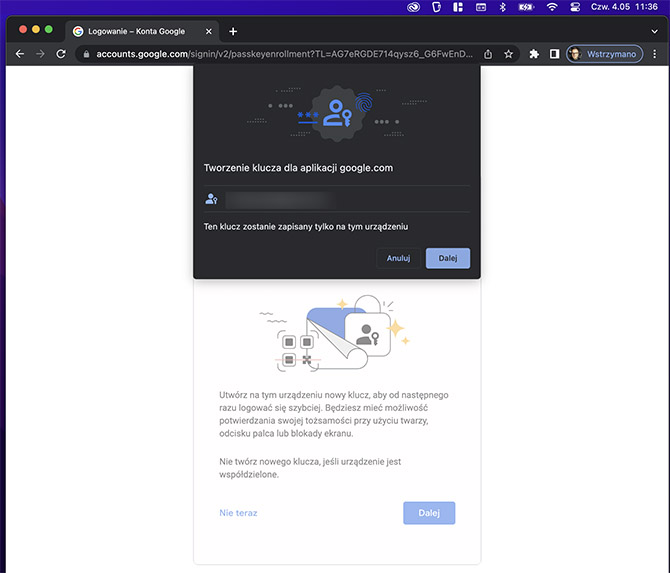 Забудьте о входе в систему с паролем Google. Используйте свой отпечаток пальца с новой функцией «Ключи». См. руководство о том, как это сделать (nc1).