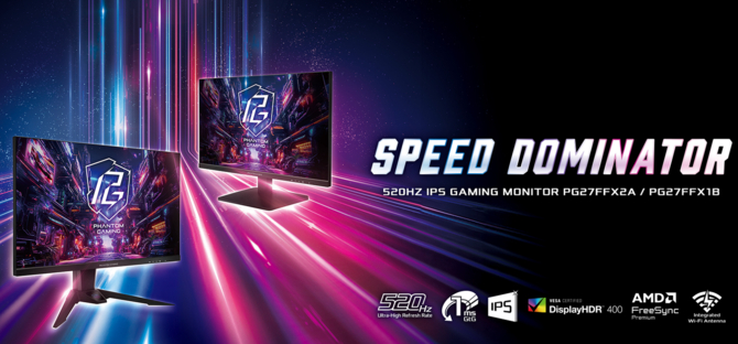 Компания ASRock представила в своем предложении новые мониторы Phantom Gaming с IPS-матрицей и огромной частотой обновления