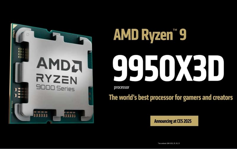 AMD раскрыла, какой будет игровая производительность Ryzen 9 9950X3D и 9900X3D