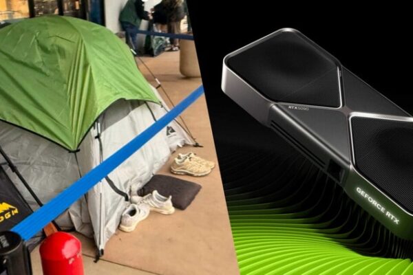 GeForce RTX 5090 Покупатели переехали в палатки, чтобы стать одним из первых, кто получил видеокарту GeForce RTX 5090 Покупатели переехали в палатки, чтобы стать одним из первых, кто получил видеокарту