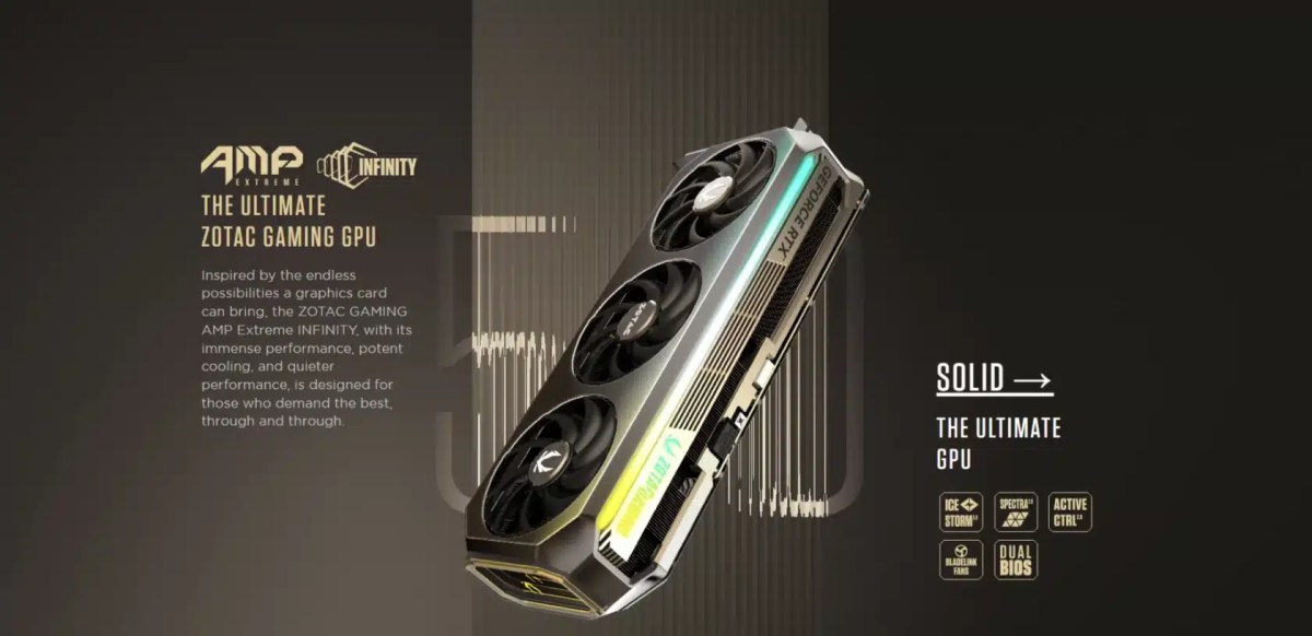 Анонсирована первая видеокарта RTX 5090 с TDP 600 Вт — Zotac AMP Extreme INFINITY