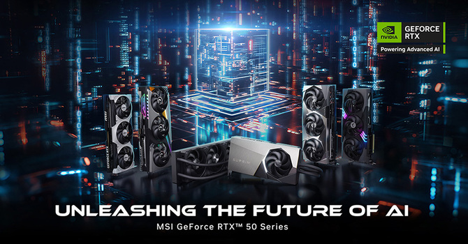Видеокарты MSI SUPRIM, Vanguard, Gaming и Ventus с видеокартами NVIDIA GeForce RTX 5000