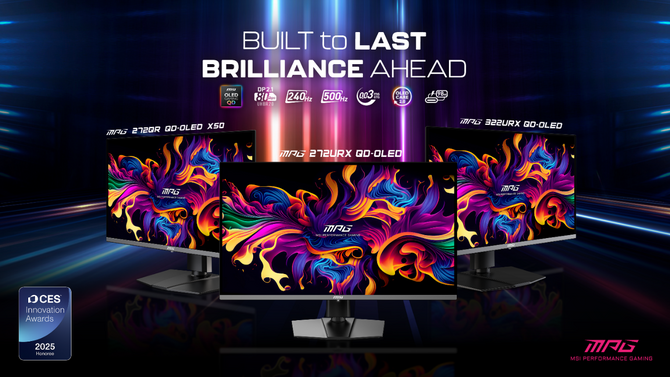 Мониторы MSI MPG 322URX, MPG 272URX, MPG 272QR X50 и компьютер MEG Vision X AI полностью дебютировали на выставке CES 2025