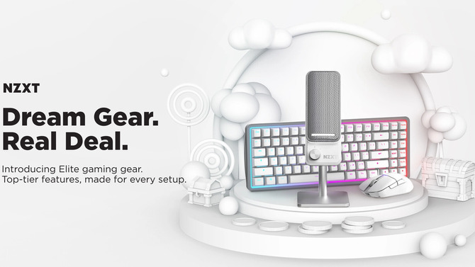 NZXT объявляет премьеру новых компьютерных периферийных устройств. Серия NZXT Elite включает в себя мышь, клавиатуру и микрофон