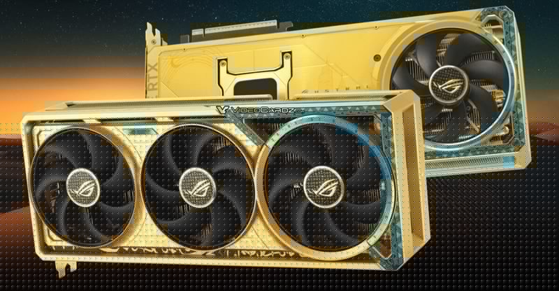 Asus выпустила GeForce RTX 5090 ROG Astral Dhahab Edition в виде золотого коврика