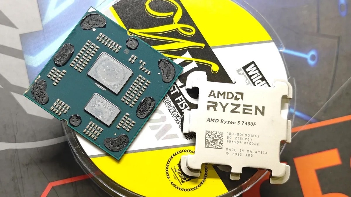 AMD применил тепловую пасту под крышкой Ryzen 5 7400F вместо припов - процессор нагревается до максимума со стандартным TDP