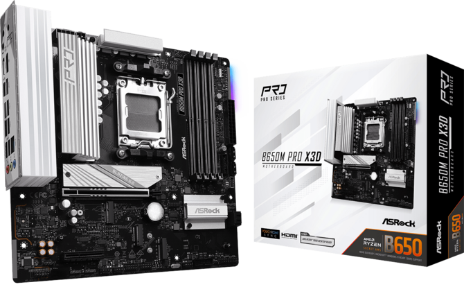 Asrock B650M Pro X3D - новая материнская плата с не последним чипсетом. Дешевый вариант для чипов Ryzen с 3D V-Cieme Memory