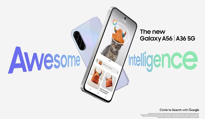 Samsung Galaxy A36 5G и Galaxy A56 5G поступят в продажу. Смартфоны предлагают потрясающий интеллект и пакет Android 15