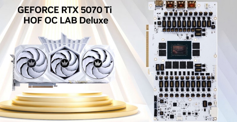 Galax запустил GeForce RTX 5070 Ti HOF OC LAB в версиях Deluxe и Deluxe-X для Extreme Overclock