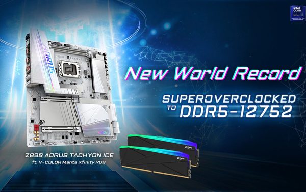 V-Color устанавливает новый мировой рекорд в разгоне DDR5. Потрясающая скорость передачи была достигнута