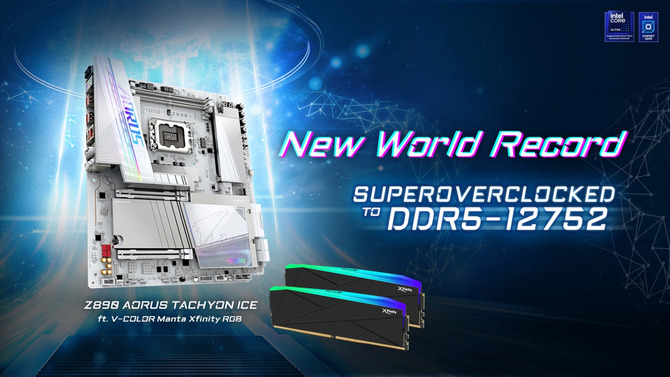 V-Color устанавливает новый мировой рекорд в разгоне DDR5. Потрясающая скорость передачи была достигнута