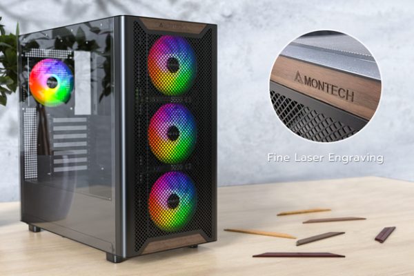Деревянное жилье Montech XR предлагает заводские фанаты Argb, пылевые фильтры и деревянные элементы. Новый дебют