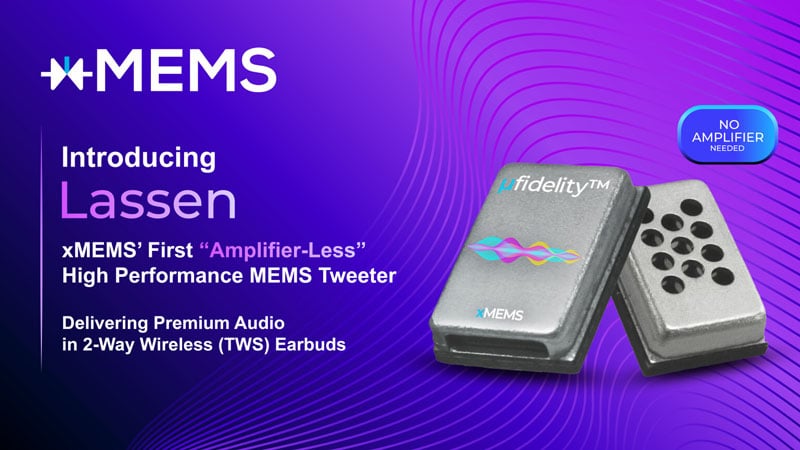 XMEMS представил высокочастотный динамик диоксида кремнезема без усилителя для двухканальных TWS прослушивания