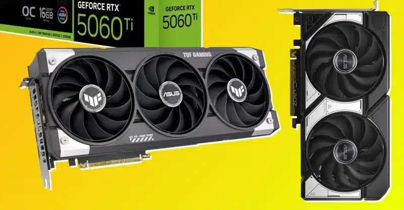 Asus Geforce RTX 5060 Ti видеокарты в Performance Tuf Gaming, Prime и Dual появились на изображениях