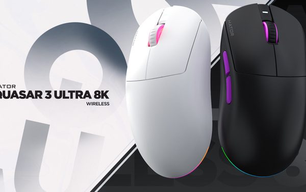 Мыши для игроков Hator Quasar 3 уже продаются. Флагманская модель предлагает датчик Pixart PAW 3950 и освежающий до 8000 Гц
