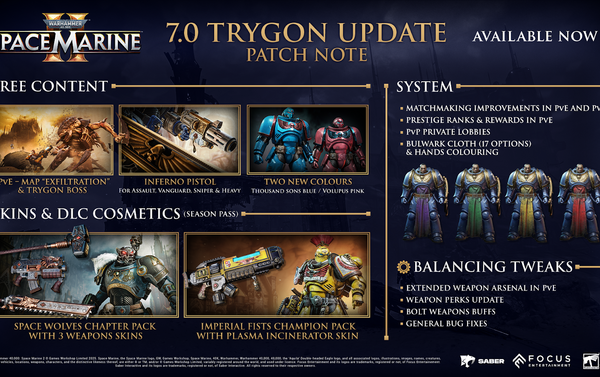 Warhammer 40 000: Space Marine 2 - Подробная информация о последнем отличном обновлении. Новая карта и босс, баланс оружия и многие другие