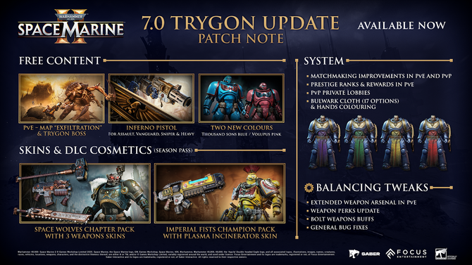 Warhammer 40 000: Space Marine 2 - Подробная информация о последнем отличном обновлении. Новая карта и босс, баланс оружия и многие другие