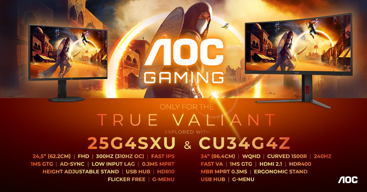 AOC Gaming переопределяет соотношение цены/производительности с двумя новыми дисплеями E -Sports: Ultra -Shot 240 Гц и молния 310 Гц