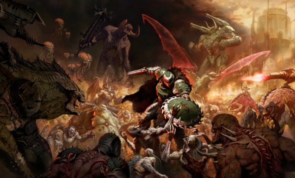 DOOM: Темные века - вот космическое царство. Презентация противников и мира, ссылаясь на работу HP Lovecraft