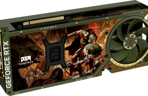 Asus Rog Astral Geforce RTX 5080 Doom Edition - это ограниченная видеокарта для поклонников Doom: темные века