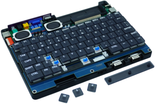 Ретро-вдохновленный OneChipBook-12-это независимый набор разработки FPGA с экраном 1024 × 768 и механической клавиатурой