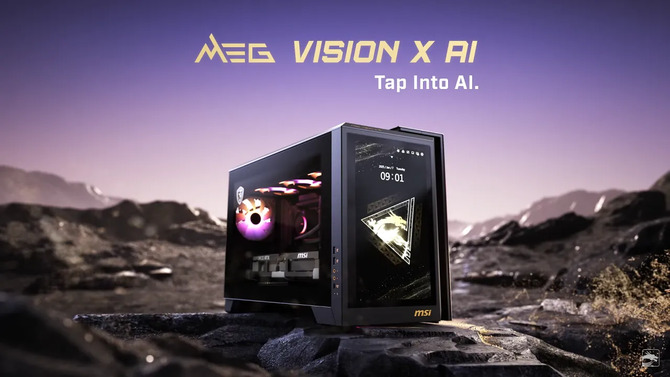 MSI Meg Vision X AI Computer со встроенным экраном и монитором 500 Гц с QD-ol 500 Гц и другие новости от Computex 2025