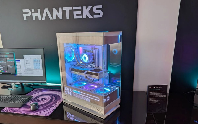 Phantex на Computex 2025 показывает ярмарки T30 140 мм, новый ПК Eclipse G370A PC и водяное охлаждение