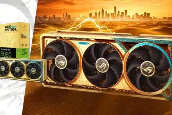 Asus запустила Rog Astral RTX 5090 Dhahab Edition Gold Videoard - его цена достигает 10 600 долларов США.