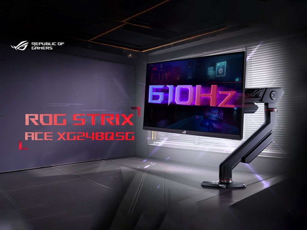 ASUS представила «самый быстрый киберкурсный монитор»-Ace oce xg248qsg с частотой до 610 Гц