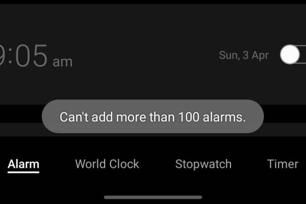 Samsung запрещает создание более 100 сигналов тревоги в своих смартфонах
