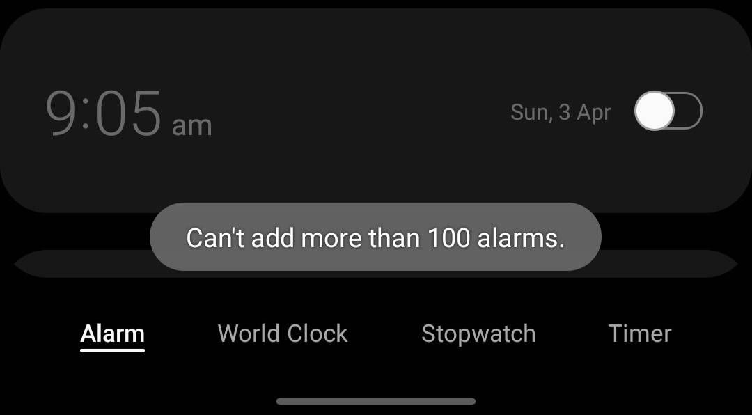 Samsung запрещает создание более 100 сигналов тревоги в своих смартфонах