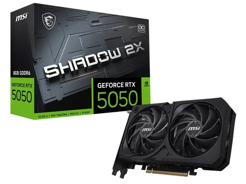 MSI представила компактный GeForce RTX 5050 Shadow 2x OC с разгрузкой