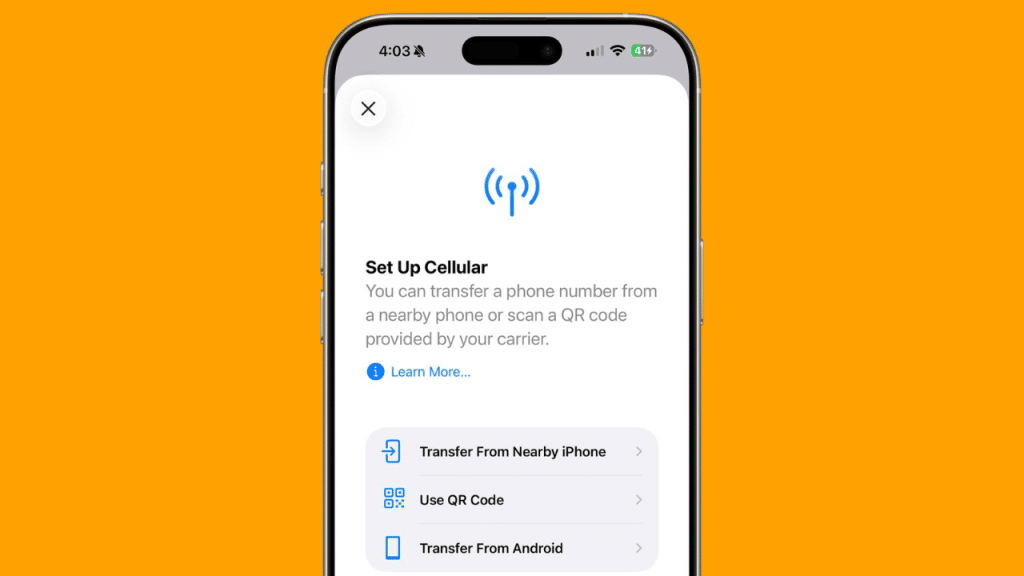 Apple уже позволяет передавать ESIM на Android и обратно на iOS 26