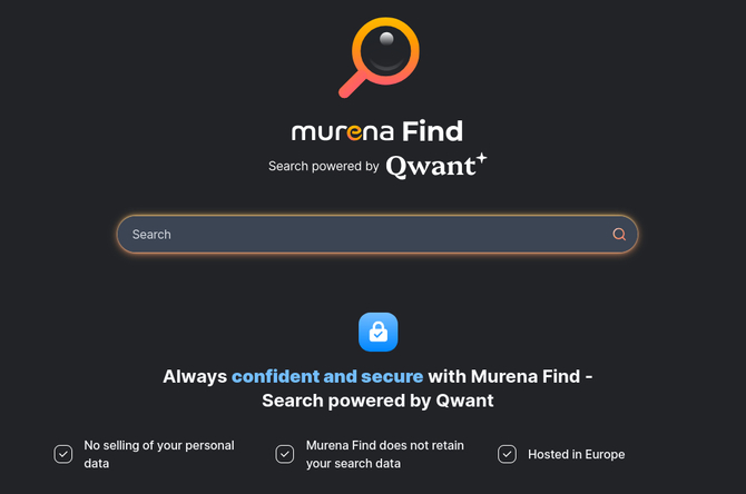 Murena Find - это поисковая система, которая уважает конфиденциальность. Альтернатива DuckDuckgo, которая имеет много общего с QWANT
