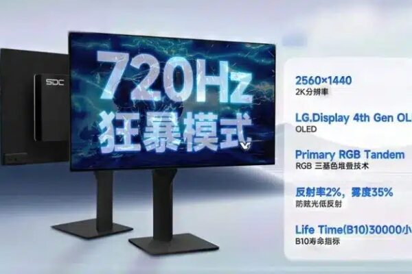 SDC анонсировал первый игровой OLED -монитор с уровнем обновления 720 Гц