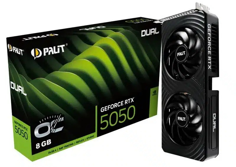 Палит представил двойные видеокарты GeForce RTX 5050 и более компактные RTX 5050 Stormx