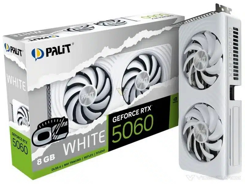Palit запустил первые белые графические карты Blackwell - GeForce RTX 5060, 5060 TI и RTX 5070 White
