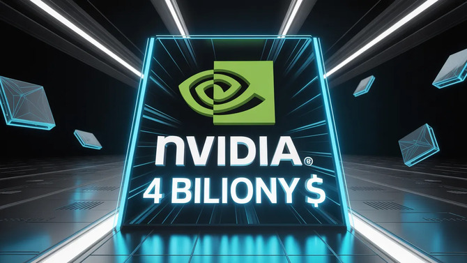 Nvidia как первая компания в мире в истории финансовых рынков достигает капитализации на уровне 4 триллионов долларов США