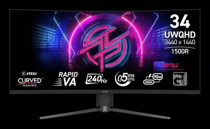 MSI представила 34-дюймовый изогнутый монитор UWQHD с частотой 240 Гц по цене $ 600