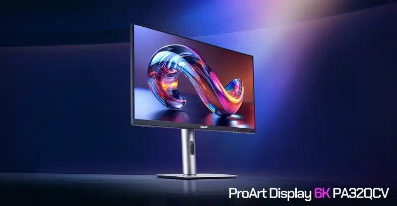 ASUS представила 31,5-дюймовый монитор 6K Monitor Proart Display 6K PA32QCV для профессионалов за 1299 долларов США.