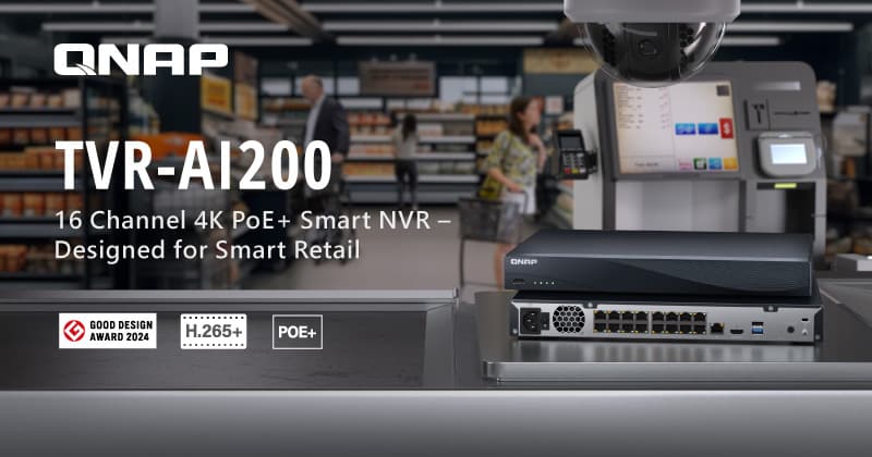QNAP представил новое интеллектуальное сетевое видео царствования с 16 POE+ Channel-TVR-AI200