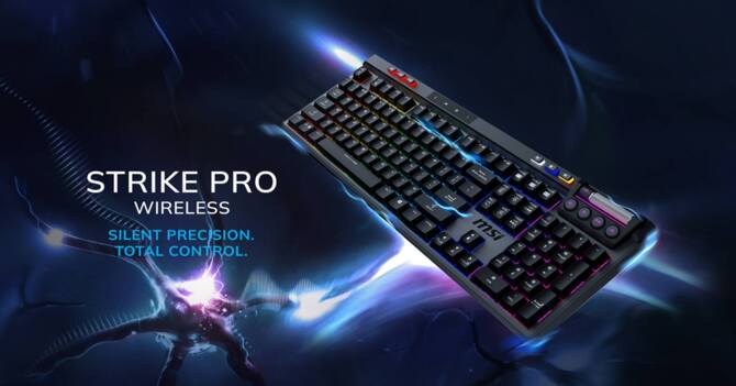 MSI представляет беспроводную клавиатуру Strike Pro - новый класс комфорта и точности