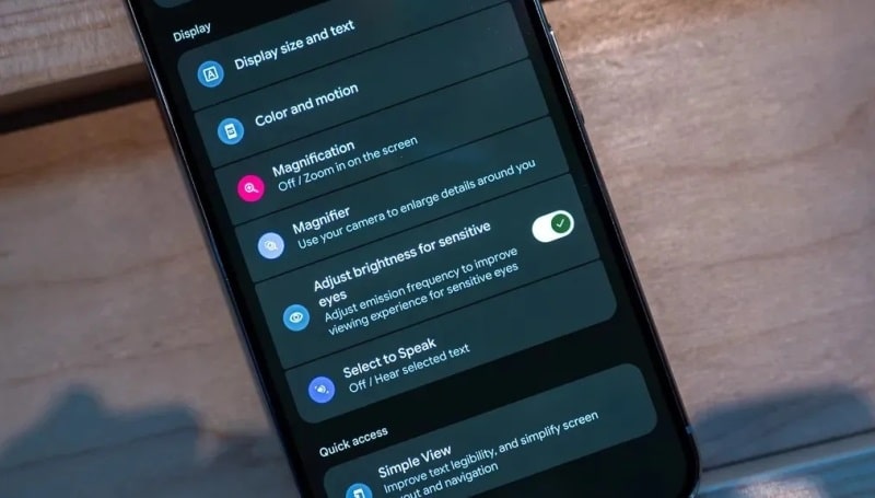 Google добавлен в Pixel 10 Sensitivity Switch - увеличивает частоту ШИМ для яркости экрана