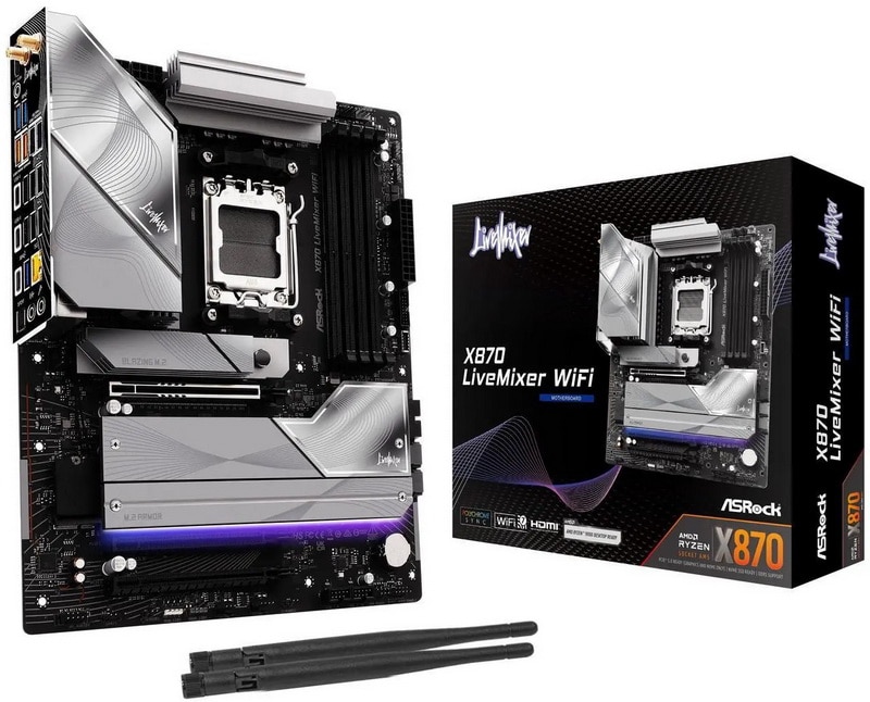 Asrock выпустил X870 Livemixer Wi -Fi - Motherboard за 230 долларов с 25 USB -портами