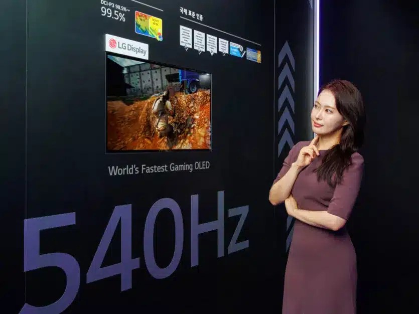 Дисплей LG показал самый быстрый OLED -монитор в мире: 540 Гц в QHD и до 720 Гц в HD