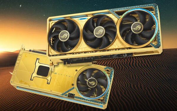 Самый дорогой в мире Asus Rog Astral Geforce RTX 5090 Dhahab OC с настоящим золотом и мега -охлаждением уже в продаже