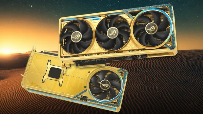 Самый дорогой в мире Asus Rog Astral Geforce RTX 5090 Dhahab OC с настоящим золотом и мега -охлаждением уже в продаже