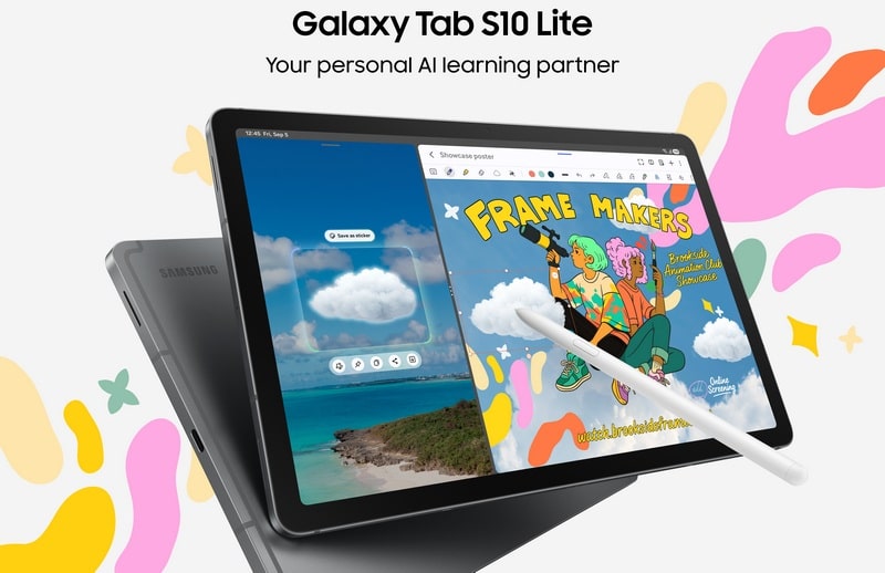 Samsung представил планшет Galaxy Tab S10 Lite для 399 евро со S -стилусом S Pen и большим экраном