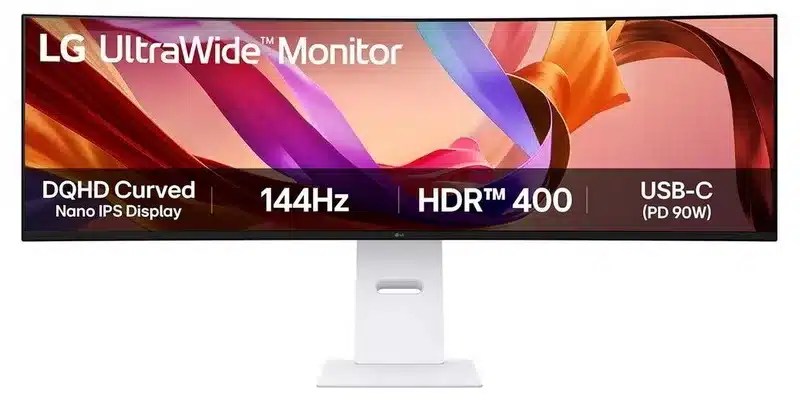 LG представила 49-дюймовый Ultrawide 49U950A-W Monitor-DWQHD, 144 Гц и 90 Вт.